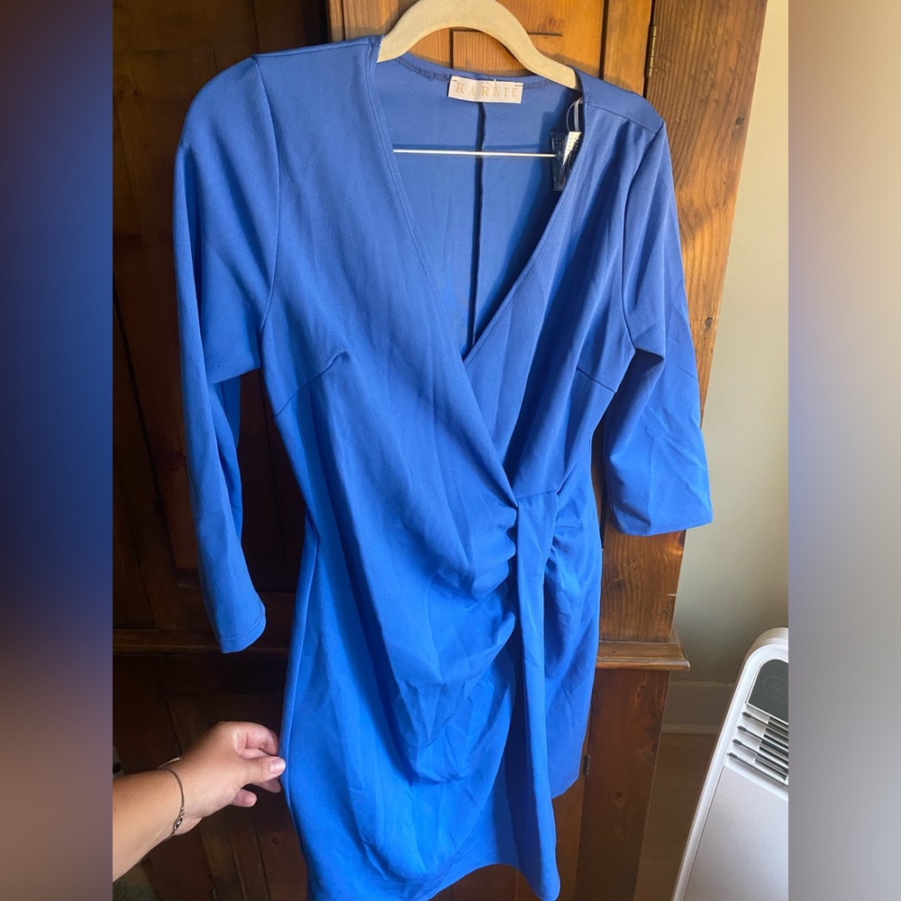 KARLIE - Designer Dress - Blue - Medium